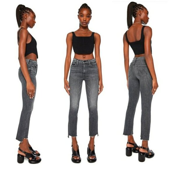 💕MOTHER💕 The Insider Crop Step Fray Jeans ~ Save Your Soul 33 NWT - Picture 2 of 16